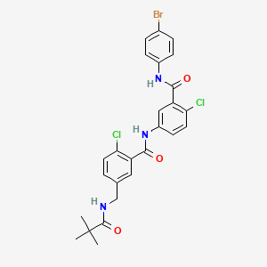 N-[4-Chloro-3-(4-bromophenyl)aminocarbonyl-phenyl]-2-chloro-5-(tert-butylcarbonylamino)methyl-benzamide