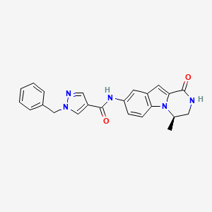 1-benzyl-N-[(4R)-4-methyl-1-oxo-3,4-dihydro-2H-pyrazino[1,2-a]indol-8-yl]pyrazole-4-carboxamide