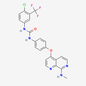 molecular formula C23H17ClF3N5O2 B10833240 Carbamide derivative 20 