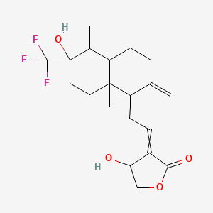 4-hydroxy-3-[2-[6-hydroxy-5,8a-dimethyl-2-methylidene-6-(trifluoromethyl)-3,4,4a,5,7,8-hexahydro-1H-naphthalen-1-yl]ethylidene]oxolan-2-one