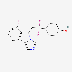 4-(1,1-Difluoro-2-[6-fluoro-5H-imidazo[4,3-a]isoindol-5-yl]ethyl)cyclohexan-1-ol