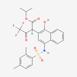 Isopropyl 2-(4-{[(2,4-dimethylphenyl)sulfonyl]amino}-1-hydroxy-2-naphthyl)-4,4,4-trifluoro-3-oxobutanoate