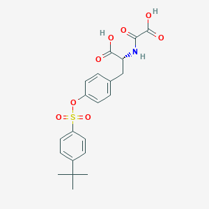 (R)-3-(4-(4-tert-butylphenylsulfonyloxy)phenyl)-2-(carboxyformamido)propanoic acid