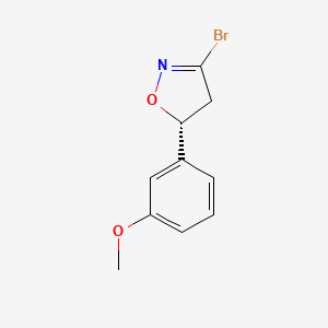 (5R)-3-bromo-5-(3-methoxyphenyl)-4,5-dihydro-1,2-oxazole