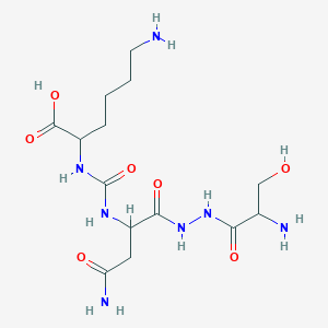 6-Amino-2-[[4-amino-1-[2-(2-amino-3-hydroxypropanoyl)hydrazinyl]-1,4-dioxobutan-2-yl]carbamoylamino]hexanoic acid