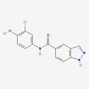 N-(3-chloro-4-hydroxyphenyl)-1H-indazole-5-carboxamide