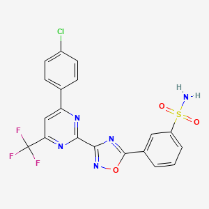 3-[3-[4-(4-Chloro-phenyl)-6-trifluoromethyl-pyrimidin-2-yl]-[1,2,4]oxadiazol-5-yl]-benzenesulfonamide