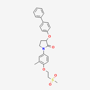 1-[3-methyl-4-(2-methylsulfonylethoxy)phenyl]-3-(4-phenylphenoxy)pyrrolidin-2-one