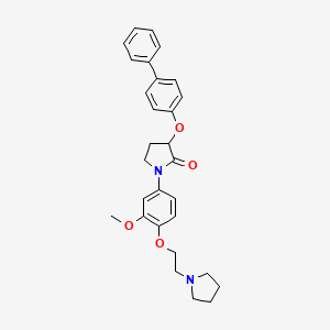 (+/-)-3-(Biphenyl-4-yloxy)-1-(3-methoxy-4-(2-(pyrrolidin-1-yl)ethoxy)phenyl)pyrrolidin-2-one