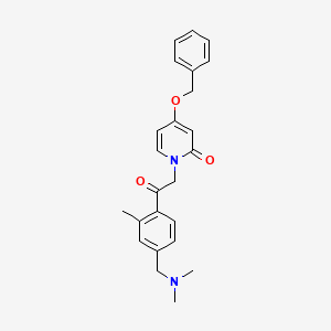 1-[2-[4-[(Dimethylamino)methyl]-2-methylphenyl]-2-oxoethyl]-4-phenylmethoxypyridin-2-one