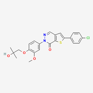 2-(4-chlorophenyl)-6-(4-(2-hydroxy-2-methylpropoxy)-3-methoxyphenyl)thieno[2,3-d]pyridazin-7(6H)-one