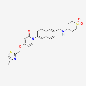 1-[6-[[(1,1-Dioxothian-4-yl)amino]methyl]-3,4-dihydronaphthalen-2-yl]-4-[(4-methyl-1,3-thiazol-2-yl)methoxy]pyridin-2-one