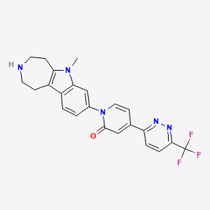 1-(6-methyl-2,3,4,5-tetrahydro-1H-azepino[4,5-b]indol-8-yl)-4-[6-(trifluoromethyl)pyridazin-3-yl]pyridin-2-one