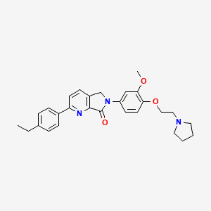 2-(4-ethylphenyl)-6-[3-methoxy-4-(2-pyrrolidin-1-ylethoxy)phenyl]-5H-pyrrolo[3,4-b]pyridin-7-one