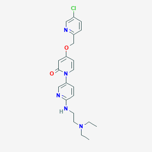 4-[(5-Chloropyridin-2-yl)methoxy]-1-[6-[2-(diethylamino)ethylamino]pyridin-3-yl]pyridin-2-one