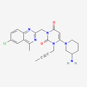 6-(3-Aminopiperidin-1-yl)-1-but-2-ynyl-3-[(6-chloro-4-methylquinazolin-2-yl)methyl]pyrimidine-2,4-dione