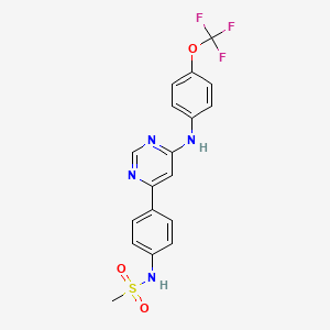 N-(4-(6-(4-(trifluoromethoxy)phenylamino)pyrimidin-4-yl)phenyl)methanesulfonamide