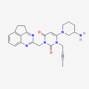 6-(3-Aminopiperidin-1-yl)-1-but-2-ynyl-3-(5,7-diazatricyclo[6.3.1.04,12]dodeca-1(12),4,6,8,10-pentaen-6-ylmethyl)pyrimidine-2,4-dione