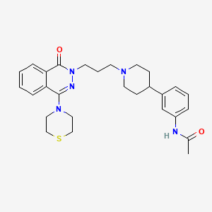 N-[3-[1-[3-(1-oxo-4-thiomorpholin-4-ylphthalazin-2-yl)propyl]piperidin-4-yl]phenyl]acetamide