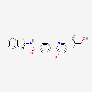 N-(1,3-benzothiazol-2-yl)-4-[5-[(2S)-2,3-dihydroxypropyl]-3-fluoropyridin-2-yl]benzamide