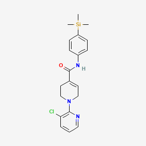 molecular formula C20H24ClN3OSi B10834225 1-(3-chloropyridin-2-yl)-N-(4-trimethylsilylphenyl)-3,6-dihydro-2H-pyridine-4-carboxamide 