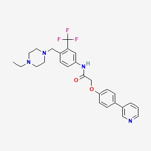 N-[4-[(4-ethylpiperazin-1-yl)methyl]-3-(trifluoromethyl)phenyl]-2-(4-pyridin-3-ylphenoxy)acetamide