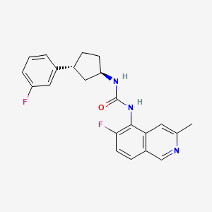 1-(6-fluoro-3-methylisoquinolin-5-yl)-3-[(1R,3R)-3-(3-fluorophenyl)cyclopentyl]urea