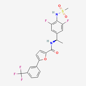 5-[3-(Trifluoromethyl)phenyl]-N-[(R)-1-[4-(mesylamino)-3,5-difluorophenyl]ethyl]furan-2-carboxamide