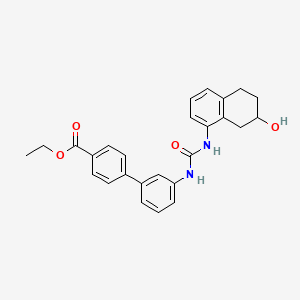 Ethyl 4-[3-[(7-hydroxy-5,6,7,8-tetrahydronaphthalen-1-yl)carbamoylamino]phenyl]benzoate