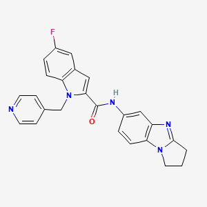 N-(2,3-dihydro-1H-pyrrolo[1,2-a]benzimidazol-6-yl)-5-fluoro-1-(pyridin-4-ylmethyl)indole-2-carboxamide