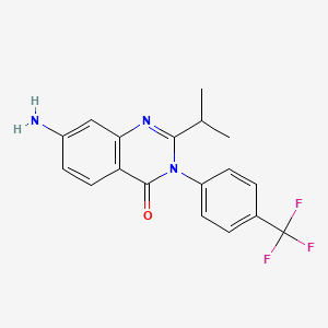 7-Amino-2-propan-2-yl-3-[4-(trifluoromethyl)phenyl]quinazolin-4-one