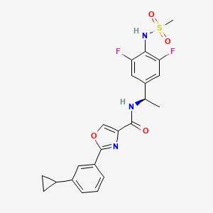 2-(3-cyclopropylphenyl)-N-[(1R)-1-[3,5-difluoro-4-(methanesulfonamido)phenyl]ethyl]-1,3-oxazole-4-carboxamide