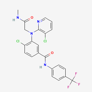 4-chloro-3-[(3-chloropyridin-2-yl)-[2-(methylamino)-2-oxoethyl]amino]-N-[4-(trifluoromethyl)phenyl]benzamide