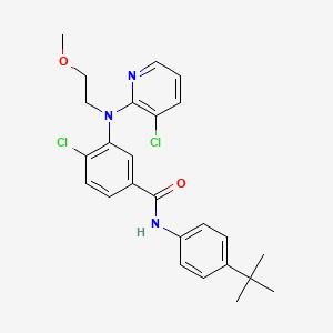 N-(4-tert-butylphenyl)-4-chloro-3-[(3-chloropyridin-2-yl)-(2-methoxyethyl)amino]benzamide