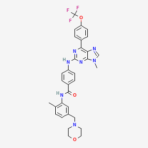 N-[2-methyl-5-(morpholin-4-ylmethyl)phenyl]-4-[[9-methyl-6-[4-(trifluoromethoxy)phenyl]purin-2-yl]amino]benzamide