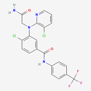 3-[(2-amino-2-oxoethyl)-(3-chloropyridin-2-yl)amino]-4-chloro-N-[4-(trifluoromethyl)phenyl]benzamide