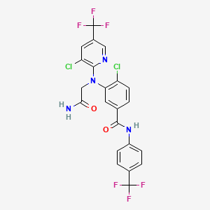 3-[(2-amino-2-oxoethyl)-[3-chloro-5-(trifluoromethyl)pyridin-2-yl]amino]-4-chloro-N-[4-(trifluoromethyl)phenyl]benzamide