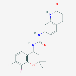 1-(7,8-difluoro-2,2-dimethyl-3,4-dihydrochromen-4-yl)-3-(2-oxo-3,4-dihydro-1H-quinolin-7-yl)urea