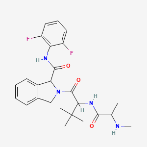 N-(2,6-difluorophenyl)-2-[3,3-dimethyl-2-[2-(methylamino)propanoylamino]butanoyl]-1,3-dihydroisoindole-1-carboxamide