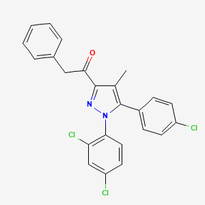 1-[5-(4-Chlorophenyl)-1-(2,4-dichlorophenyl)-4-methylpyrazol-3-yl]-2-phenylethanone