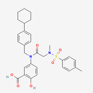 5-(N-(4-Cyclohexylbenzyl)-2-(N,4-dimethylphenylsulfonamido)acetamido)-2-hydroxybenzoic acid