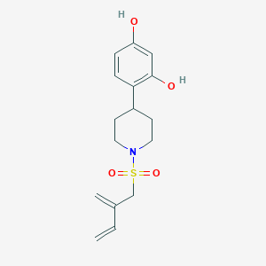 4-[1-(2-Methylidenebut-3-enylsulfonyl)piperidin-4-yl]benzene-1,3-diol