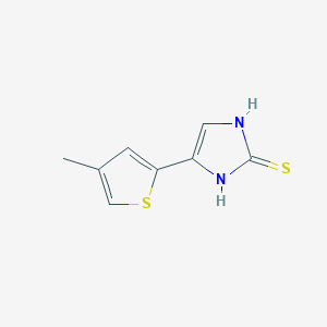 molecular formula C8H8N2S2 B10834752 4-(4-Methylthiophen-2-yl)-1,3-dihydroimidazole-2-thione 