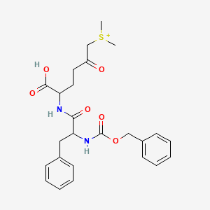 molecular formula C25H31N2O6S+ B10834766 [5-Carboxy-2-oxo-5-[[3-phenyl-2-(phenylmethoxycarbonylamino)propanoyl]amino]pentyl]-dimethylsulfanium 