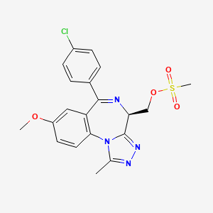 Preparation of (R)-(6-(4-chlorophenyl)-8-methoxy-1-methyl-4H-benzo[f]-[1,2,4]triazolo[4,3-a][1,4]diazepin-4-yl)methyl methanesulfonate