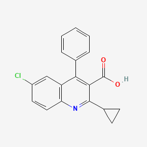 6-Chloro-2-cyclopropyl-4-phenylquinoline-3-carboxylic acid