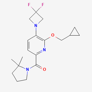 [6-Cyclopropylmethoxy-5-(3,3-difluoro-azetidin-1-yl)-pyridin-2-yl]-(2,2-dimethyl-pyrrolidin-1-yl)-methanone