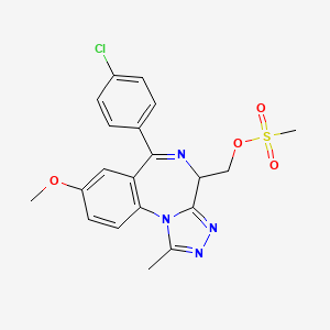 [6-(4-chlorophenyl)-8-methoxy-1-methyl-4H-[1,2,4]triazolo[4,3-a][1,4]benzodiazepin-4-yl]methyl methanesulfonate