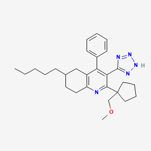 2-[1-(methoxymethyl)cyclopentyl]-6-pentyl-4-phenyl-3-(2H-tetrazol-5-yl)-5,6,7,8-tetrahydroquinoline