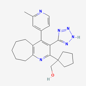 [1-[4-(2-methylpyridin-4-yl)-3-(2H-tetrazol-5-yl)-6,7,8,9-tetrahydro-5H-cyclohepta[b]pyridin-2-yl]cyclopentyl]methanol